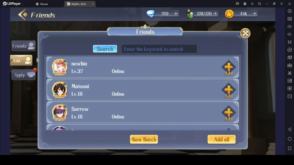 Option Mythic Girls Friends