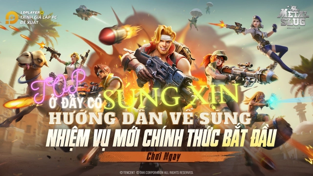 『HƯỚNG DẪN』TOP các khẩu súng mạnh nhất đang làm mưa làm gió trong Metal Slug: Awakening