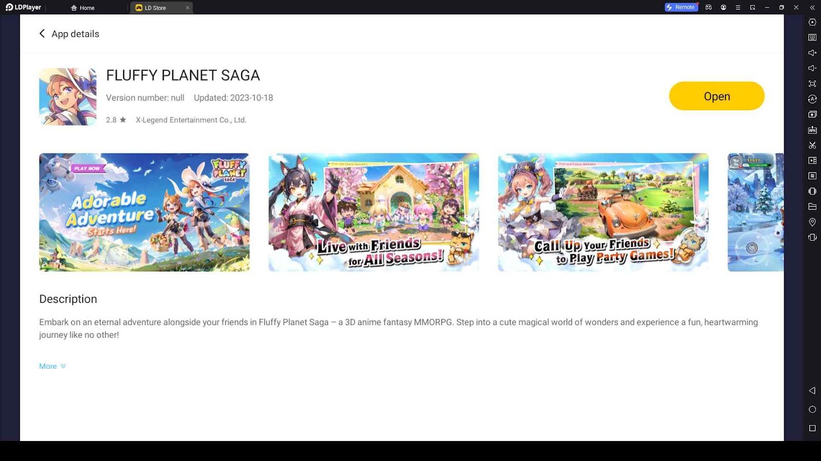 Playing FLUFFY PLANET SAGA on PC with LDPlayer