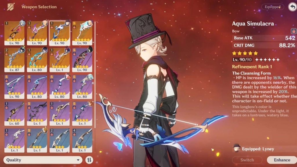Lyney's Optimal Build