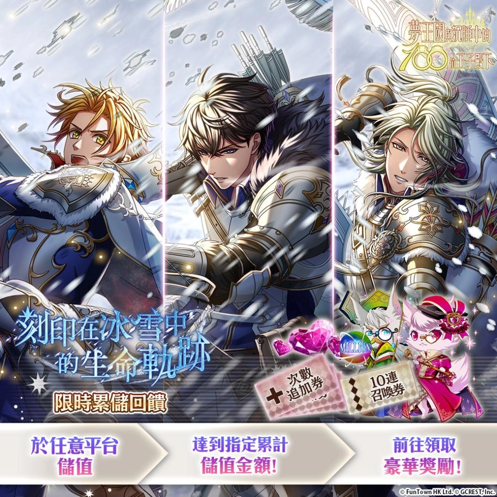 《夢王國與沉睡中的100位王子殿下》開放全新活動「刻印在冰雪中的生命軌跡」