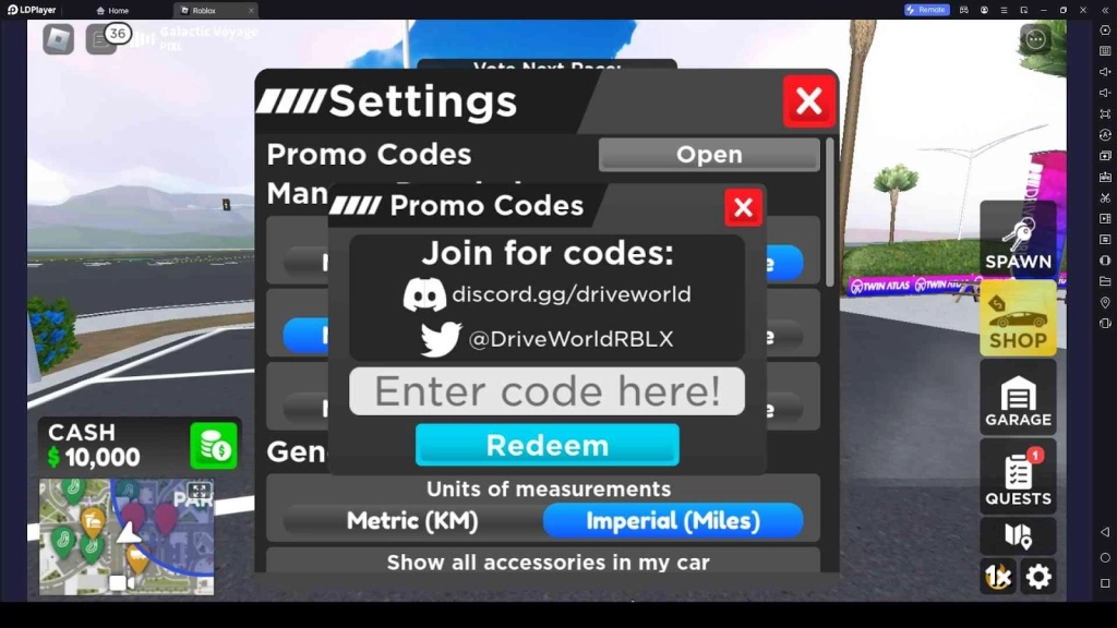 Roblox Drive World Codes: Speed into Victory - 2023 November