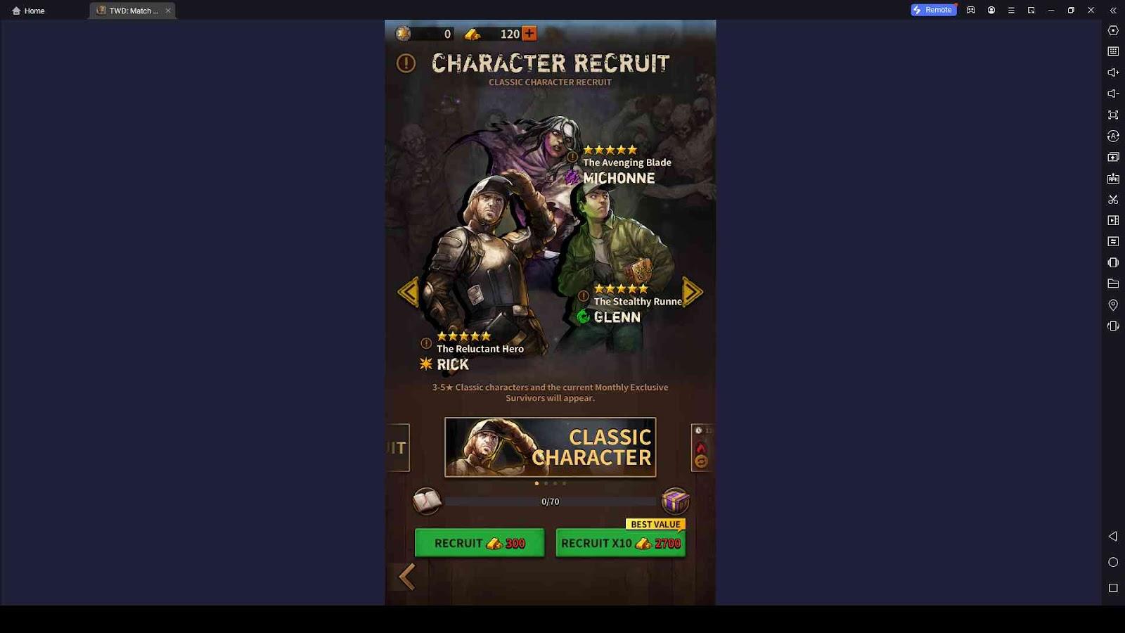 Recruit Characters