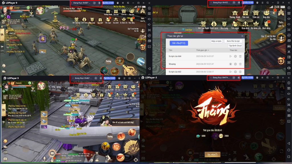 『HƯỚNG DẪN』Mẹo chiến game, auto game, auto nhiệm vụ, auto phó bản, chạy nhiều acc Cửu Dương Truyền Kỳ 2 trên LDPLayer