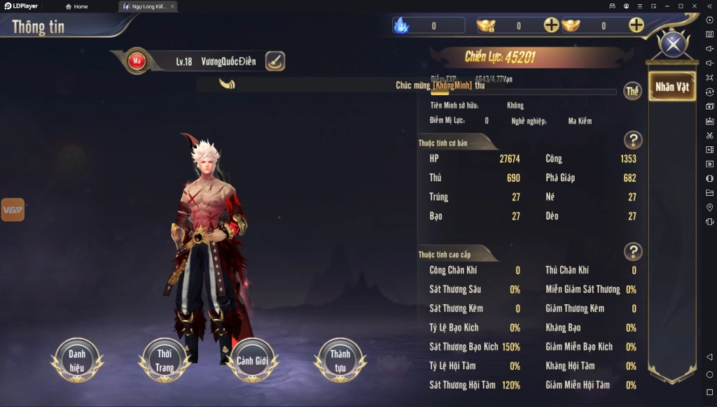 『HƯỚNG DẪN』 Ngự Long Kiếm 3D - Hệ thống nhân vật trong game