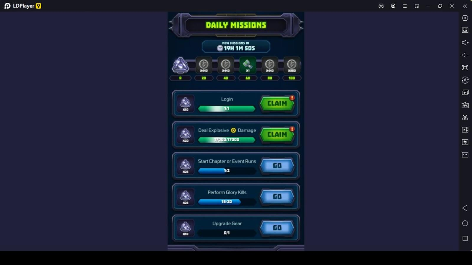 Daily Missions to Complete in Mighty Doom Game 
