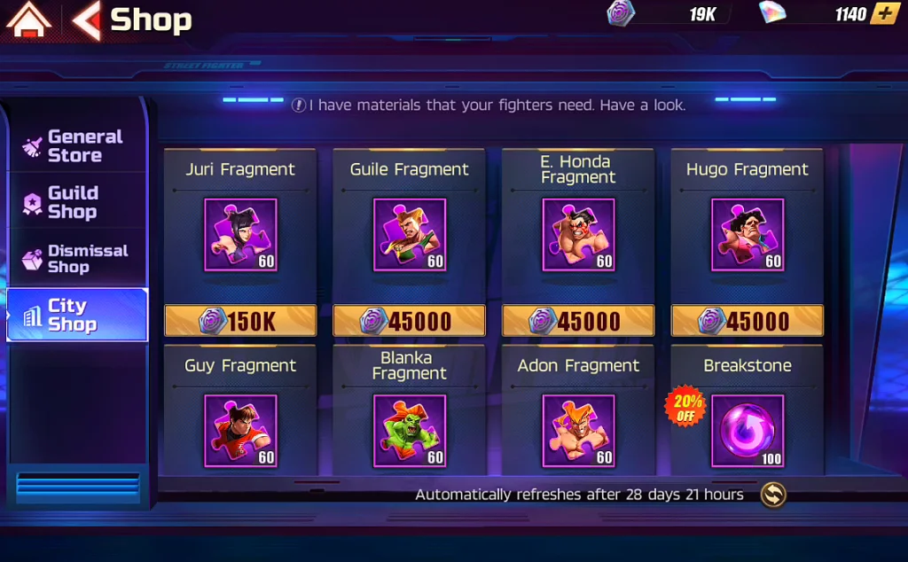 Street Fighter Duel : Construction d'équipe - Mars 2023