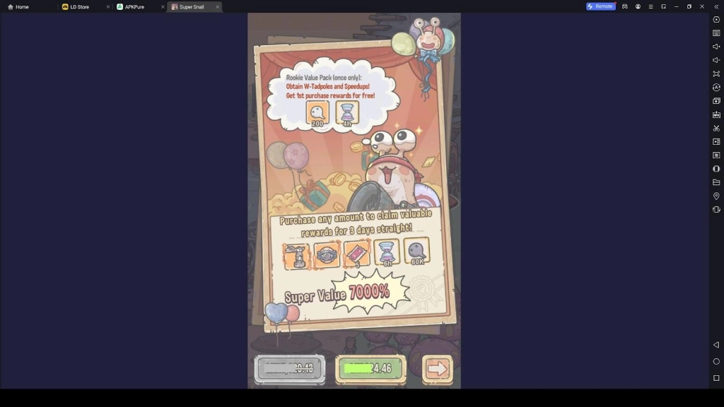 Super Snail: Idle RPG Gameplay Valuables