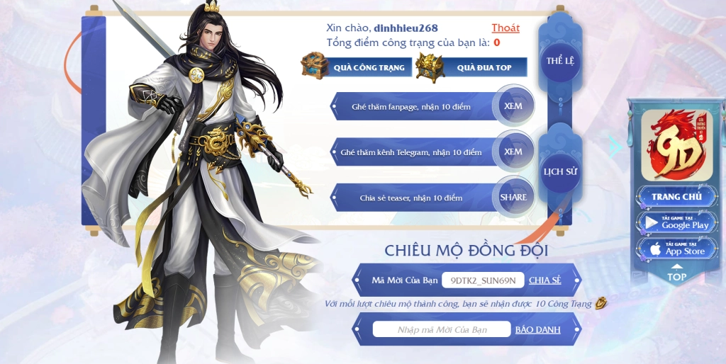 『GAME MỚI』Cửu Dương Truyền Kỳ 2 : Giới Thiệu- Sự Kiện-Đăng Kí Tải Trước