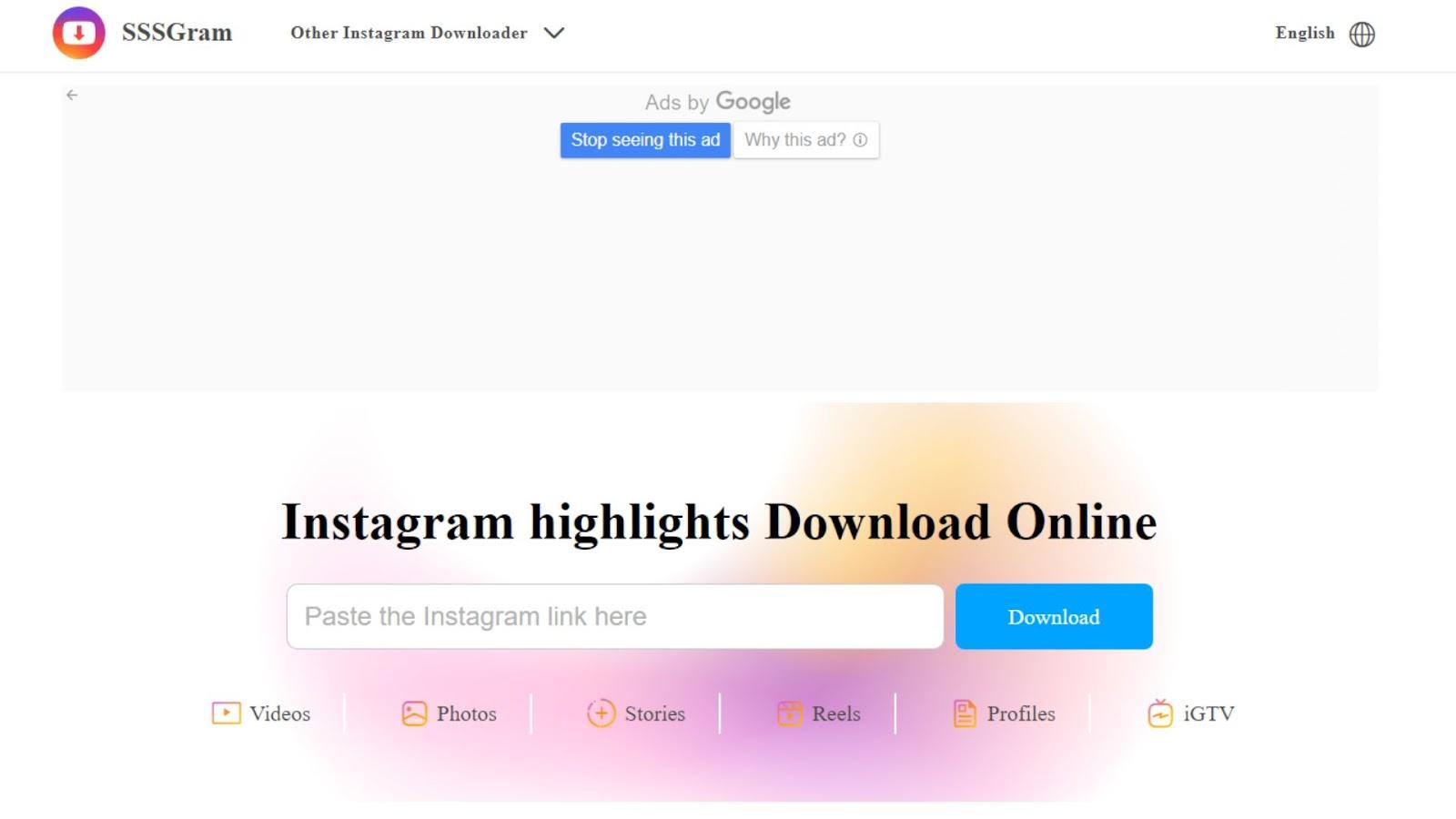 SSSGram - Instagram highlights Download Online