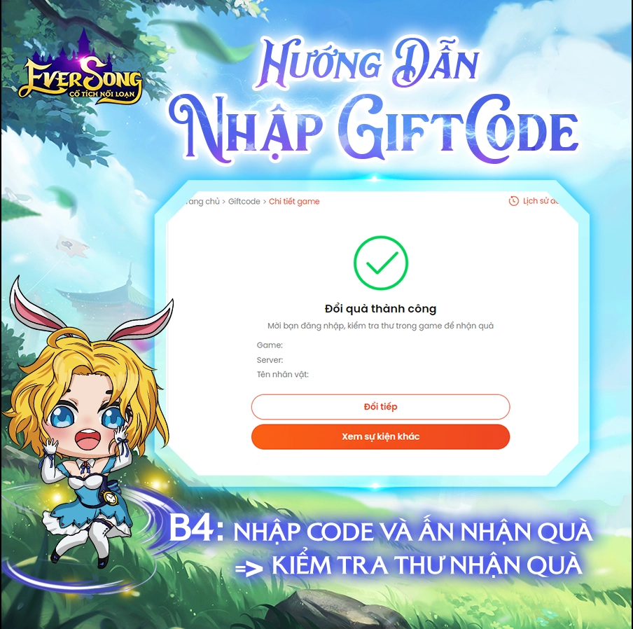 『GIFTCODE』Ever Song: Cổ Tích Nổi Loạn - Tổng hợp code mới nhất & Cách nhập code tân thủ
