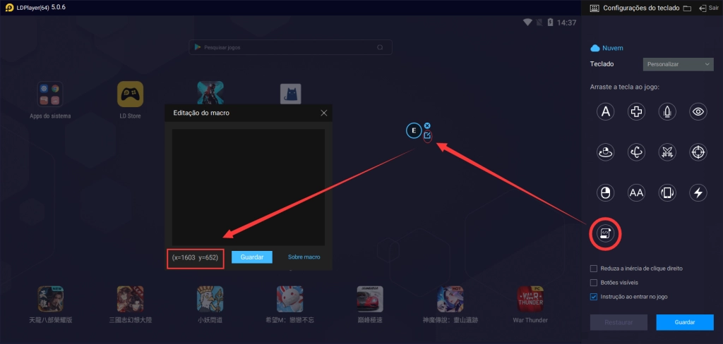 Como usar o macro de um toque do emulador LDPlayer