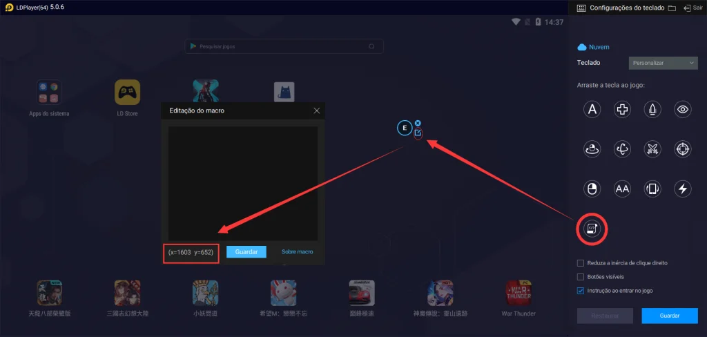 Como usar o macro de um toque do emulador LDPlayer