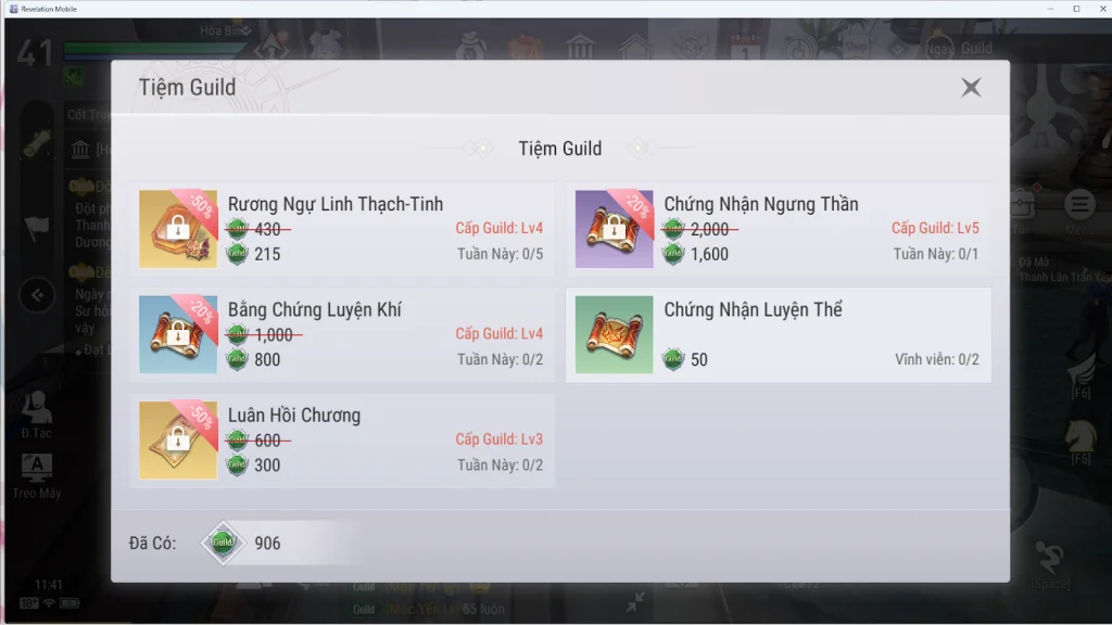 『HƯỚNG DẪN』THIÊN DỤ chiến lược tăng lực chiến ngày thứ 2 - Nguyên Thần/Shop/Thần Cách/NPC/Guild