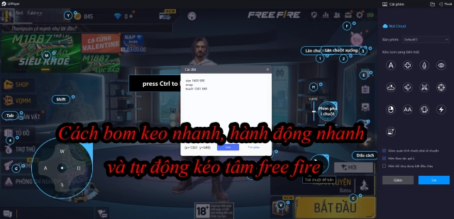 『HƯỚNG DẪN』GARENA FREE FIRE : Cách Bom keo nhanh, hành động nhanh và tự động kéo tâm