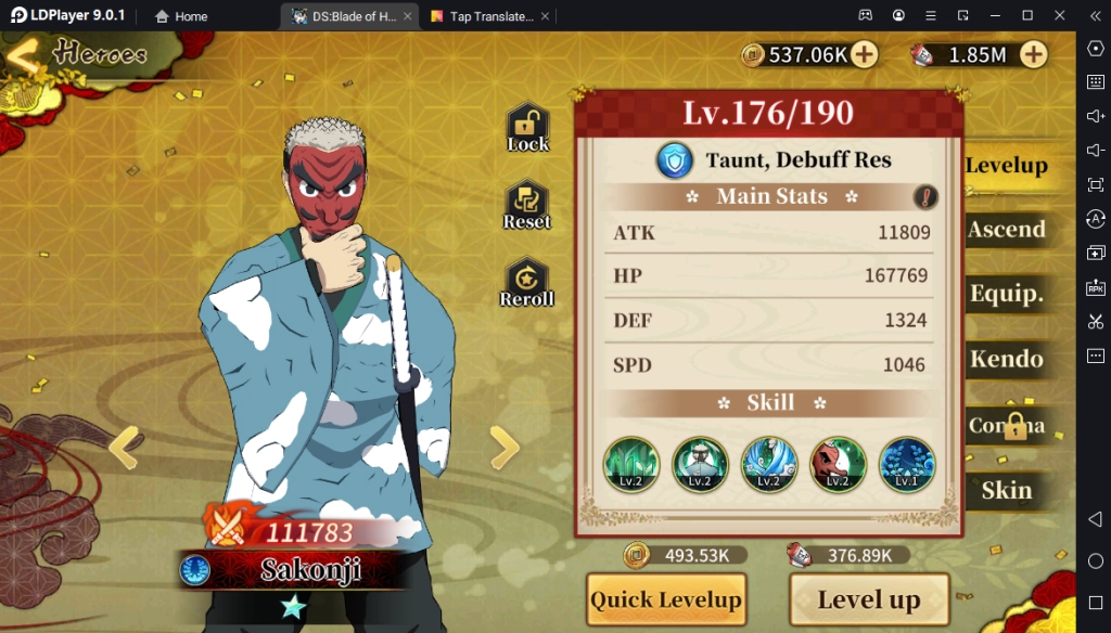 『HƯỚNG DẪN』Rage of Demon King: Hướng Dẫn Build Nhân Vật Sakonji Chuẩn