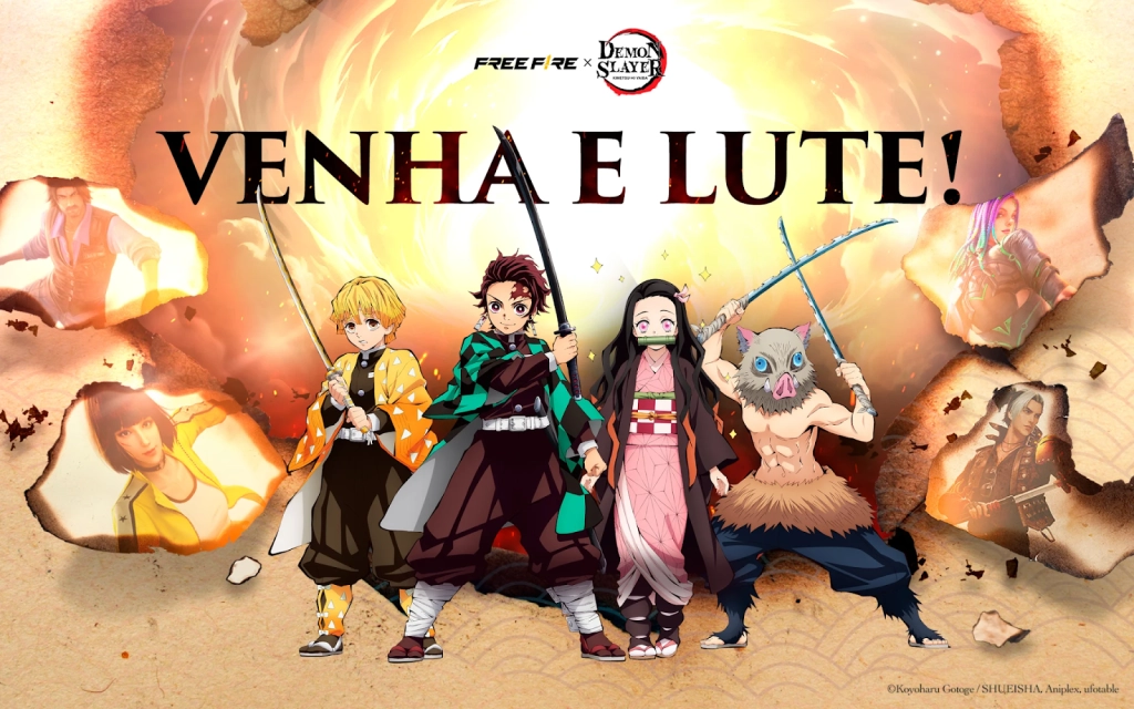 Free Fire x Demon Slayer - Aprenda a respiração neste novo update!