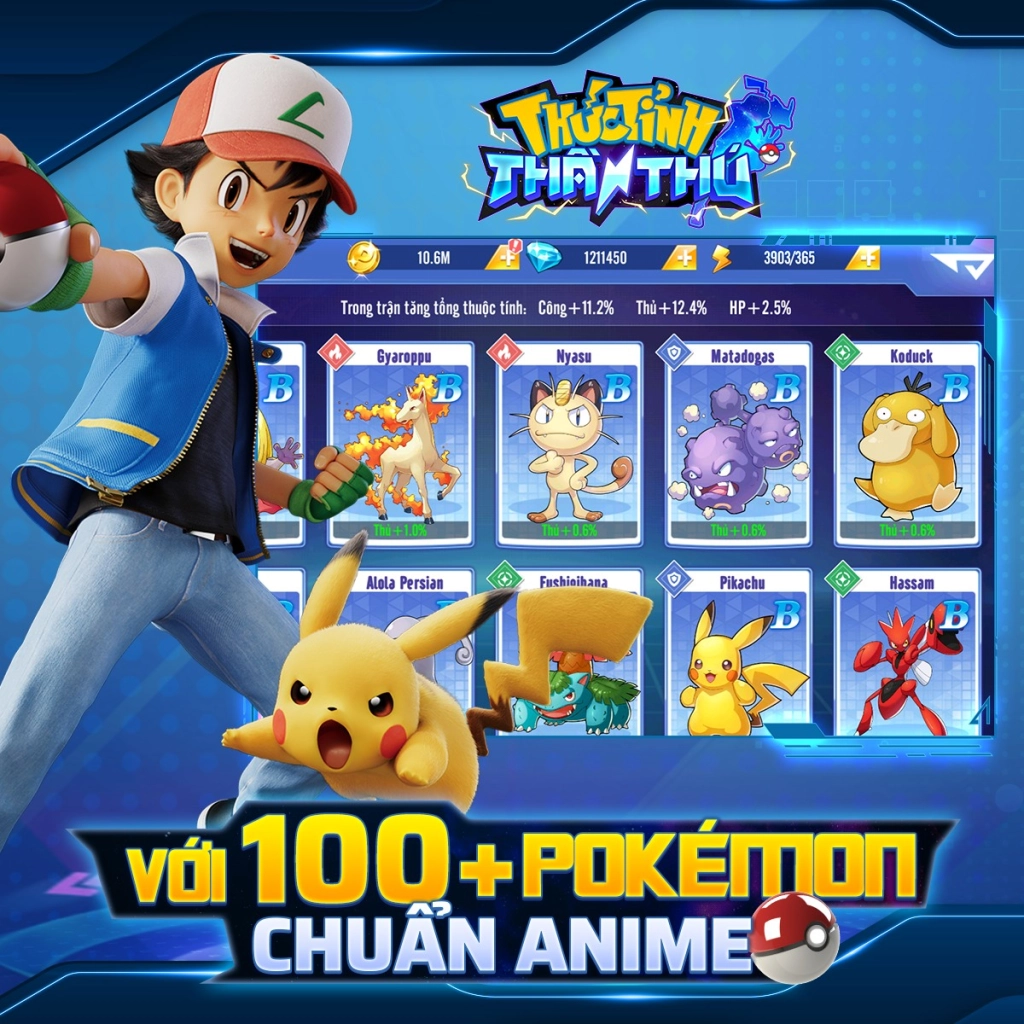 『GAME MỚI』Thức Tỉnh Thần Thú: Bá Chủ Đấu Trường Pokemon sắp ra mắt làng Game Việt & Cách tải game trên PC