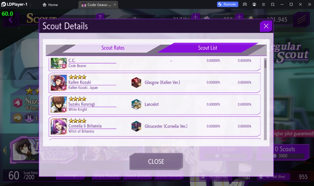 Code Geass: Lost Stories (SEA) เล่นแบบ 120 FPS แนะนำตัวที่ควรหา!! วิธีสุ่มหาตัวละครแบบโครตเร็ว 4 จอ บน LDPlayer9