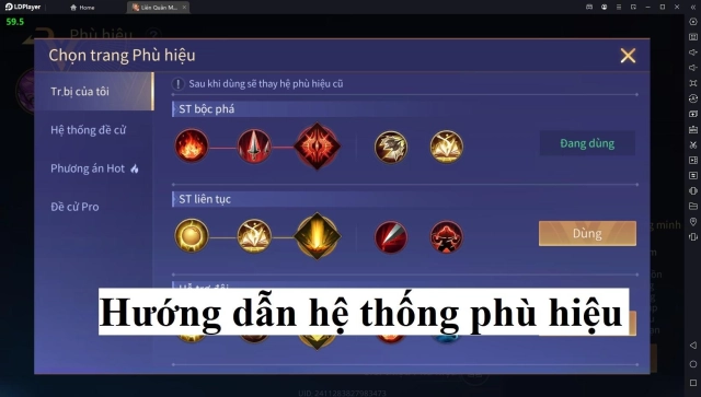 『HƯỚNG DẪN』LIÊN QUÂN MOBILE - HỆ THỐNG PHÙ HIỆU