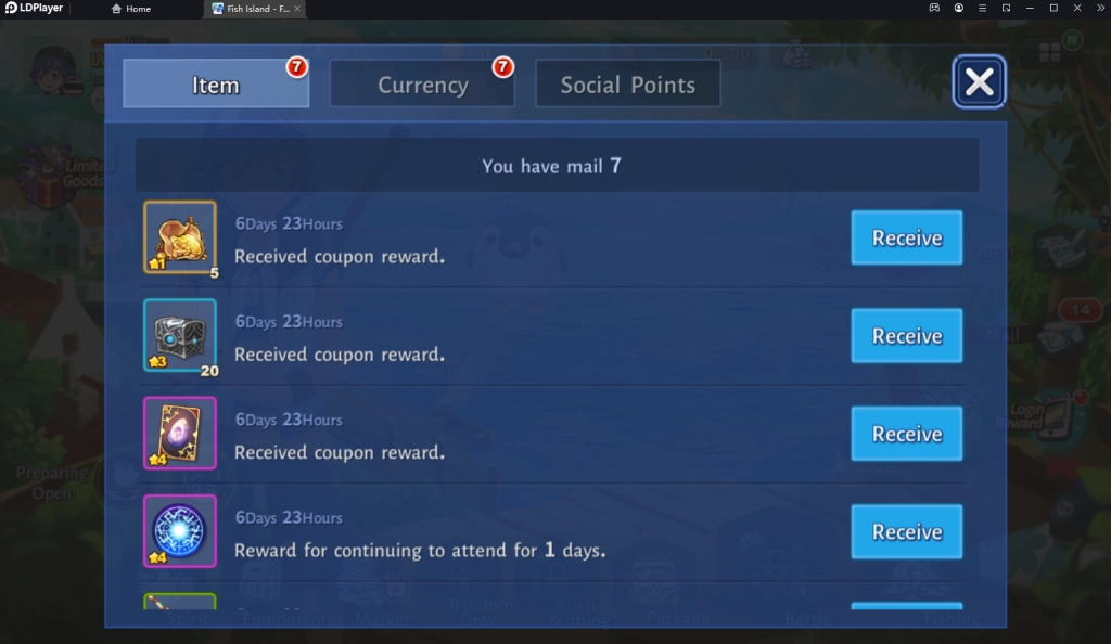 Fish Island Fishing Paradise (SEA) แจก Giftcode ใหม่มากมายพร้อมวิธีกรอกบน LDPlayer9