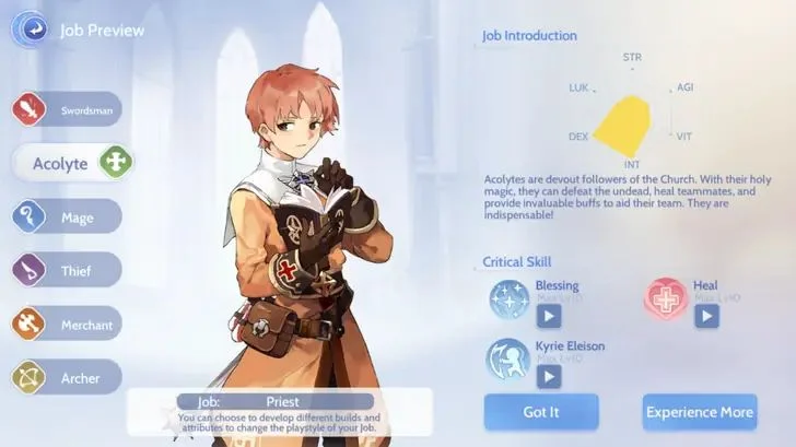 Ragnarok Origin Global สายฟรีเล่นอาชีพไหนดี