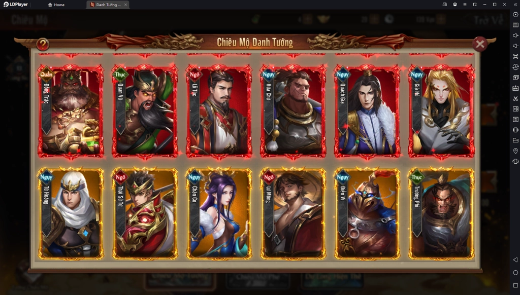 『HƯỚNG DẪN』Reroll Danh Tướng Thiên Hạ nhiều tải khoản nhanh chóng trên LDPlayer