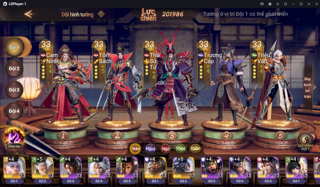 『HƯỚNG DẪN』Cái Thế Tranh Hùng: Xây dựng đội hình Ngô Quốc chuẩn & Cách tải trên PC.