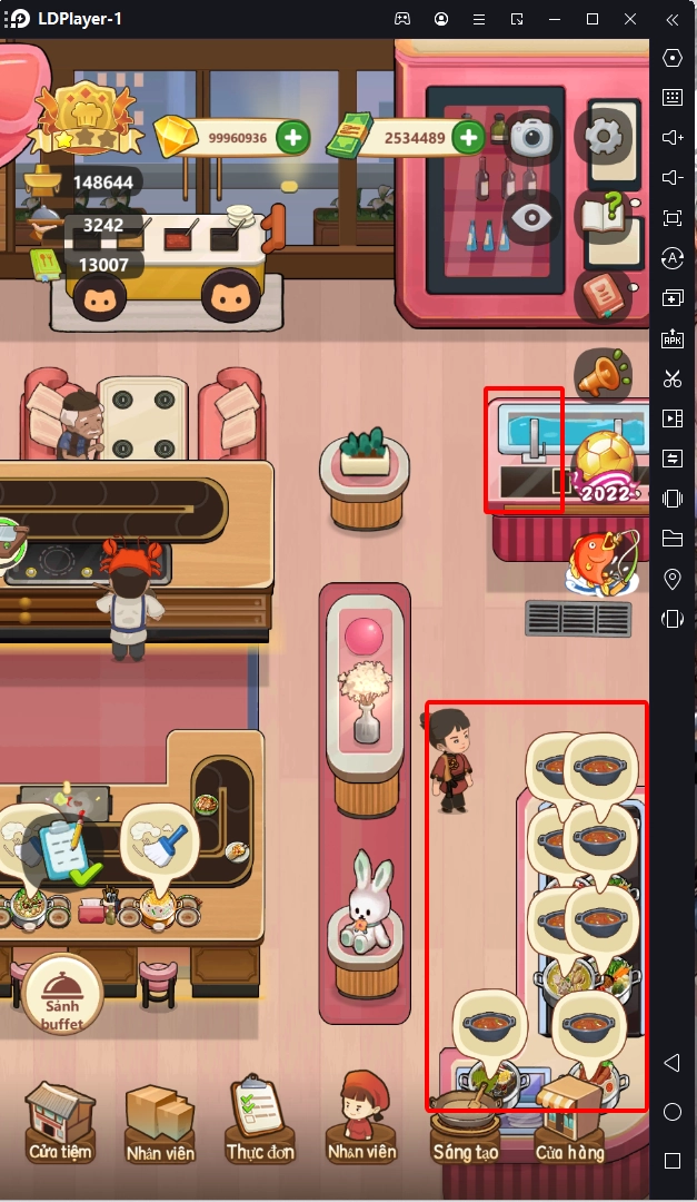 『HƯỚNG DẪN』TIỆM LẨU ĐƯỜNG HẠNH PHÚC và bí kíp AUTO toàn thư bằng công cụ LDplayer