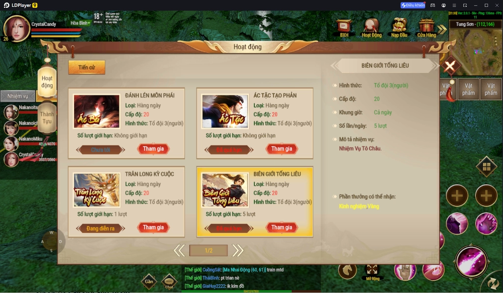 Thần Long Mobile: hướng dẫn tân thủ chạy nhiệm vụ và tăng cấp nhanh