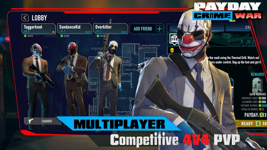 PAYDAY: Crime War (Global) เริ่มลงทะเบียนบนสโตร์แล้วพร้อมเปิด Grand Launch เร็วๆนี้