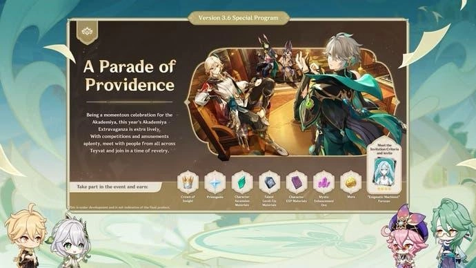 Genshin Impact version 3.6 est maintenant disponible :  Bannières et évènements