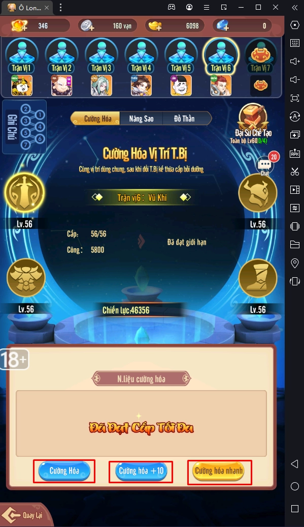 『HƯỚNG DẪN』Nâng cấp tướng, tăng lực chiến - Đại Náo Ô Long Viện