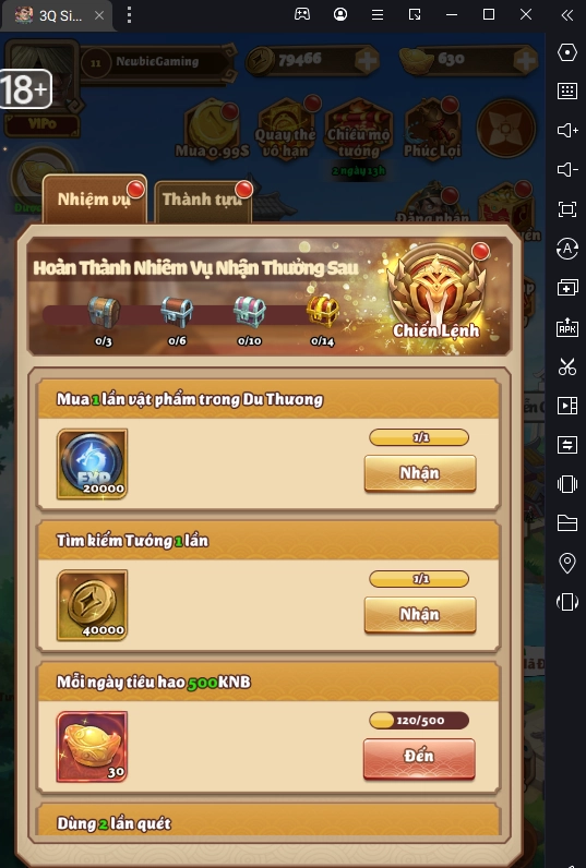 『HƯỚNG DẪN』3Q Siêu Lầy: Hướng Dẫn Cách Chơi Giai Đoạn Đầu Game