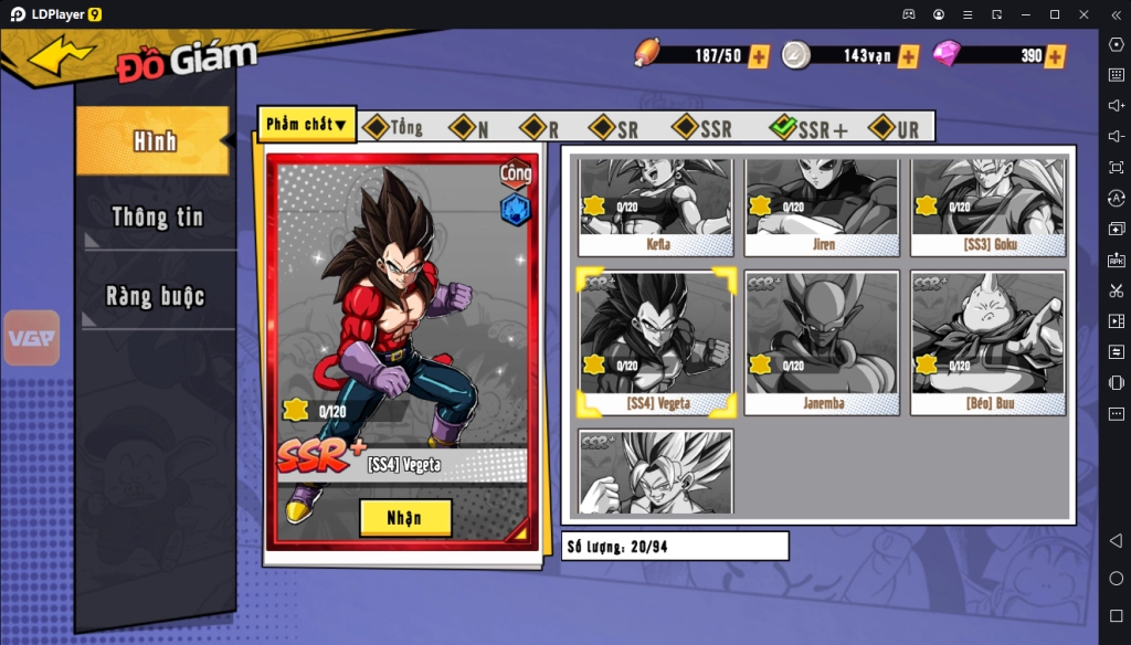 『HƯỚNG DẪN』Bản Năng Vô Cực 3D: Top Nhân Vật Quốc Dân Đầu Game