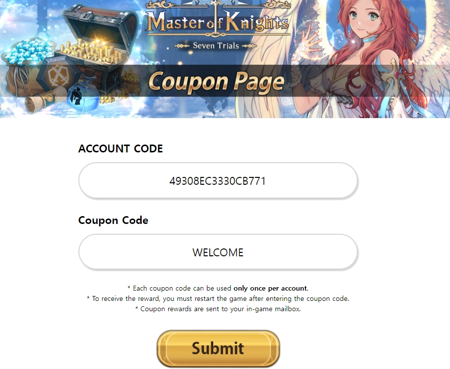 Master of Knights (Global) แจกโค้ด Giftcode อัปเดตเรื่อยๆ พร้อมวิธีกรอกบน LDPlayer9