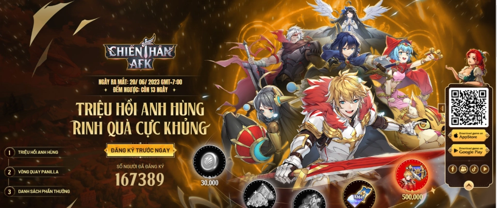 『GIFTCODE』Tổng Hợp GiftCode Chiến Thần AFK VNG và Hướng Dẫn Cách Nhập