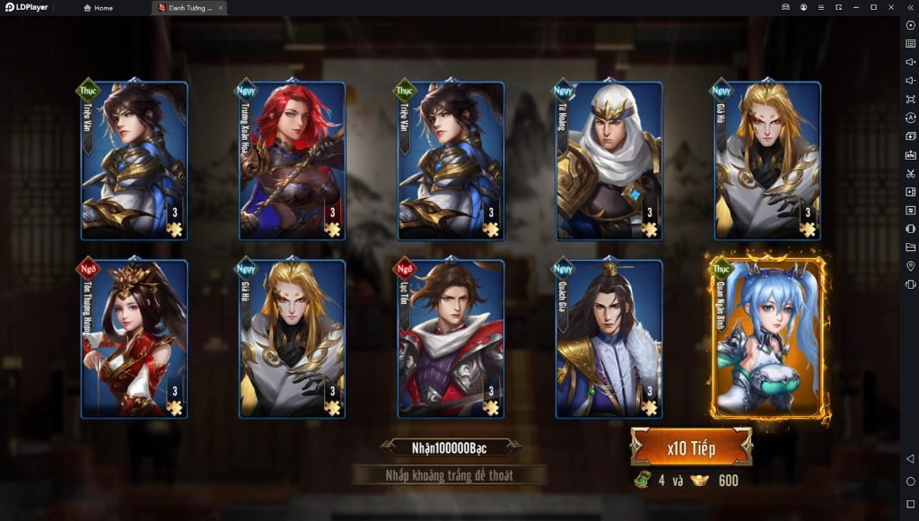 『HƯỚNG DẪN』Reroll Danh Tướng Thiên Hạ nhiều tải khoản nhanh chóng trên LDPlayer