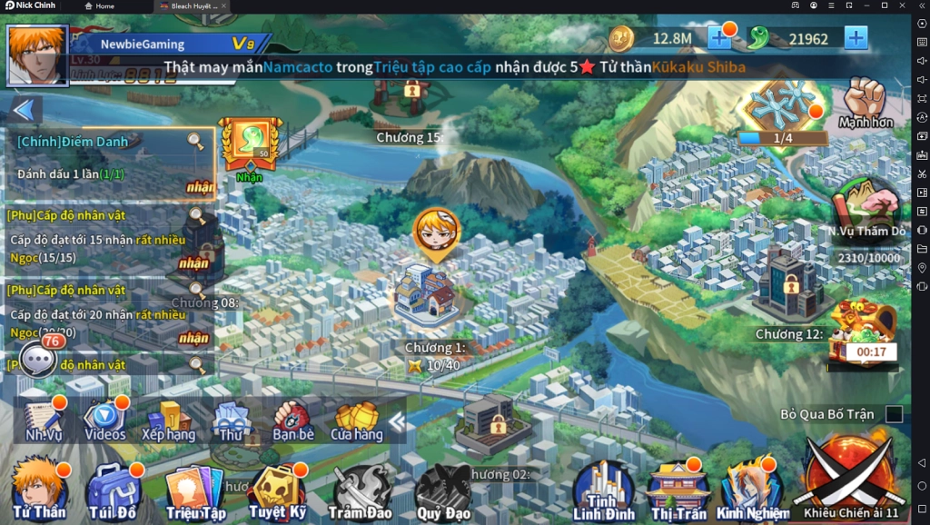 『HƯỚNG DẪN』Bleach Huyết Chiến: Hướng Dẫn Cách Chơi Hiệu Quả Giai Đoạn Đầu