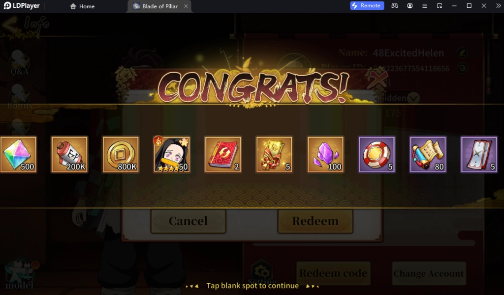 Blade of Pillar เกมดาบพิฆาตอสูร 3D แจก Giftcode (4 โค้ด) อัปเดตเรื่อยๆ พร้อมวิธีกรอกบน LDPlayer9