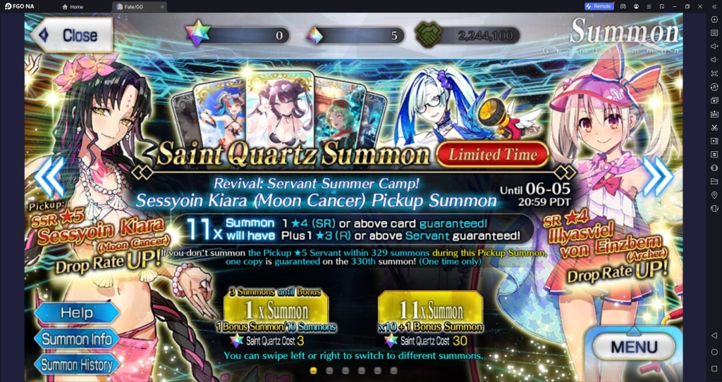 Fate/Grand Order Servants Summer Camp Rerun Event Guide
