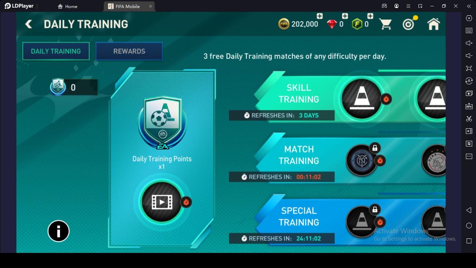 Daily Training in EA SPORTS FIFA World Cup 2022™
