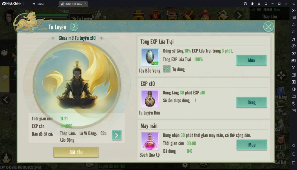『HƯỚNG DẪN』Kiếm Thế Origin: Hướng Dẫn Tăng Cấp Nhanh Và Mẹo Tu Luyện EXP Cần Biết
