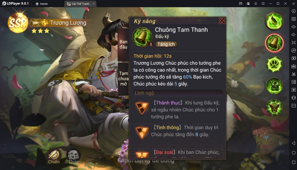 Garena Cái Thế Tranh Hùng: Hướng Dẫn Build Trương Lương Chuẩn