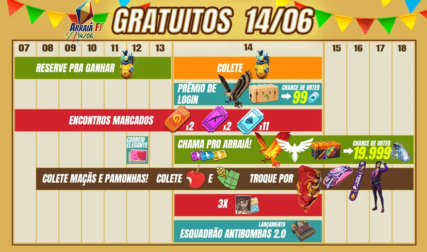 Celebre a festa junina no Arraiá Free Fire! Confira as novidades!
