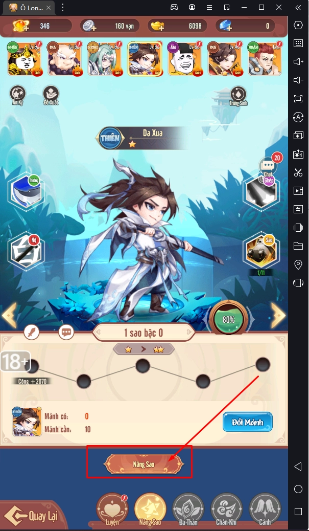 『HƯỚNG DẪN』Nâng cấp tướng, tăng lực chiến - Đại Náo Ô Long Viện