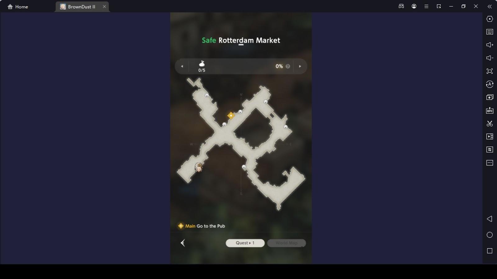 Refer to the Mini Map