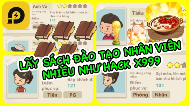 『HƯỚNG DẪN』Tiệm Lẩu Đường Hạnh Phúc: Kiếm Nhiều Sách Đào Tạo Nhân Viên & Cách tải game trên PC