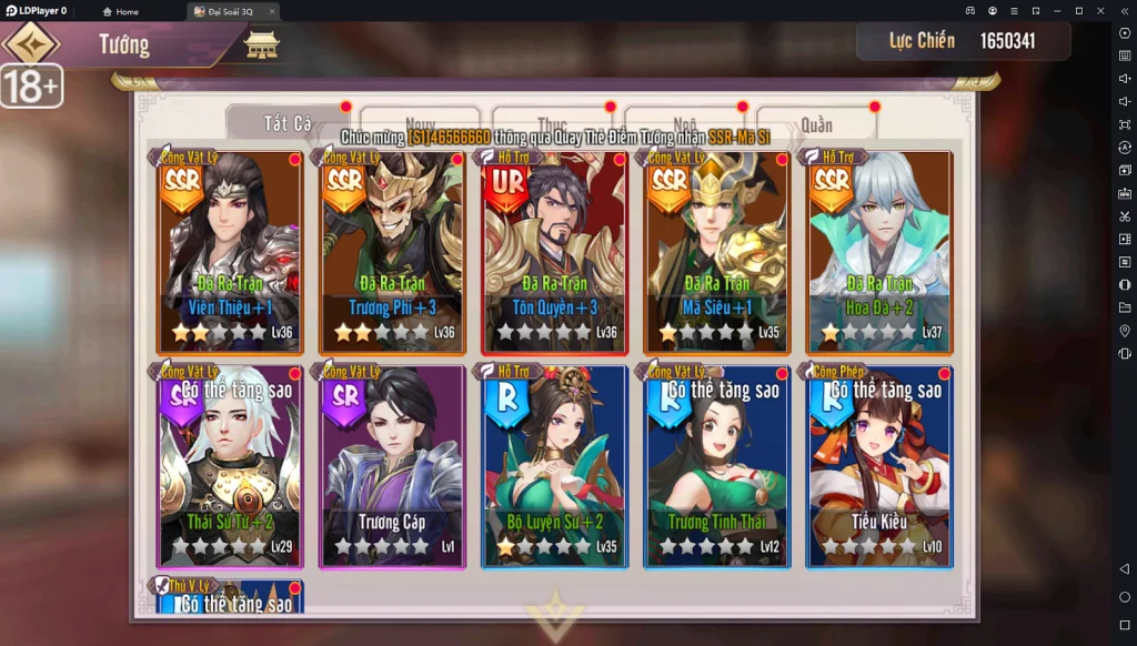 『HƯỚNG DẪN』Đại Soái 3Q: Cách Tăng Lực Chiến Nhanh Trong Giai Đoạn Đầu Game