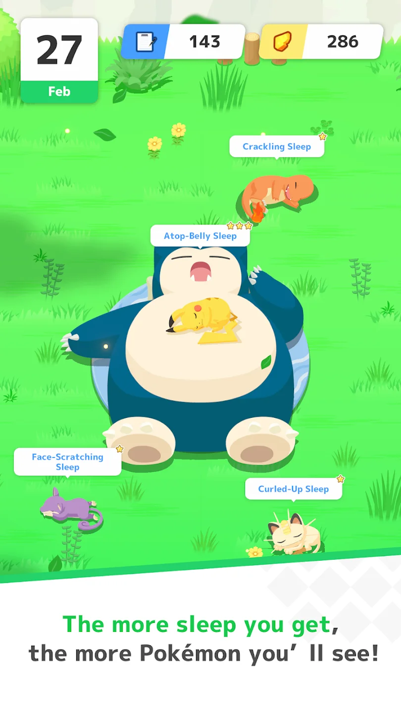 Colete Pokémons enquanto dorme em Pokémon Sleep!